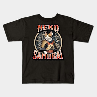 Neko Samurai Kids T-Shirt